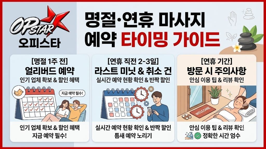명절·연휴 마사지 예약 타이밍 가이드
