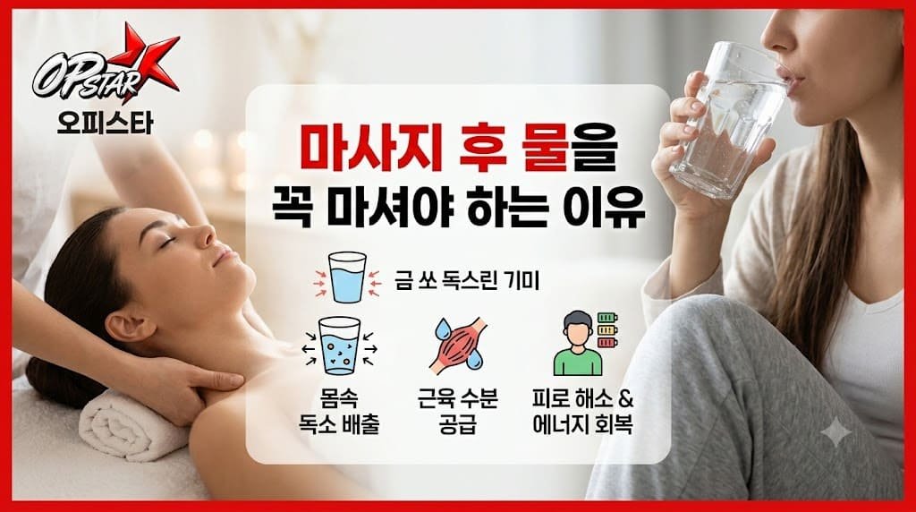 마사지 후 물을 꼭 마셔야 하는 이유
