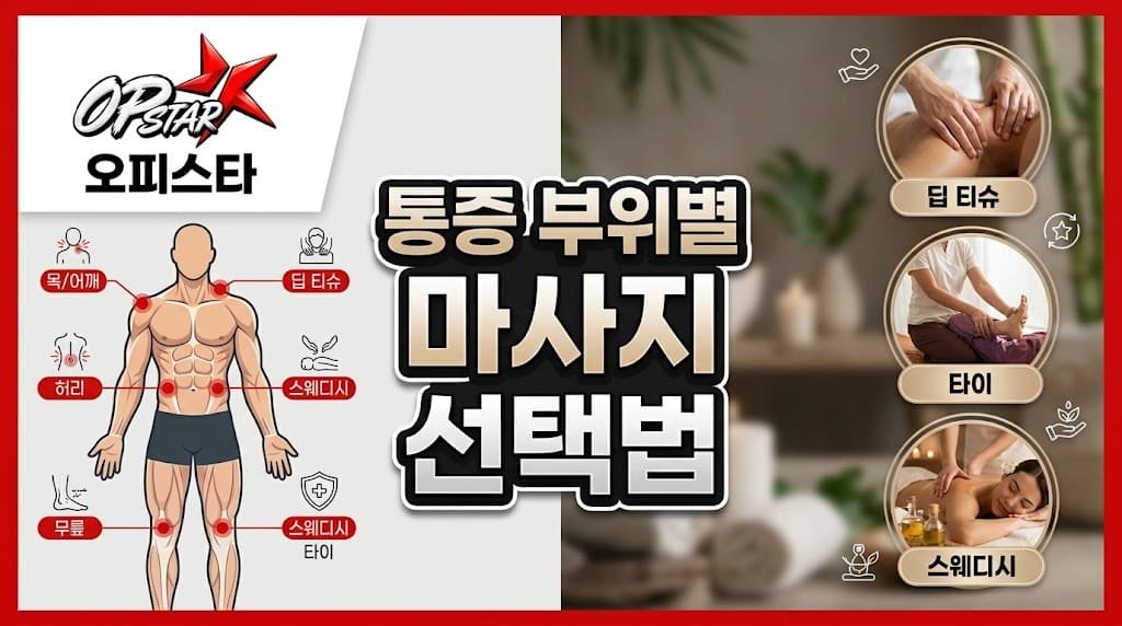 통증 부위별 마사지 선택법