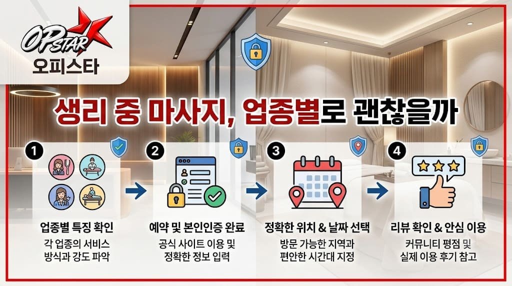 생리 중 마사지, 업종별로 괜찮을까