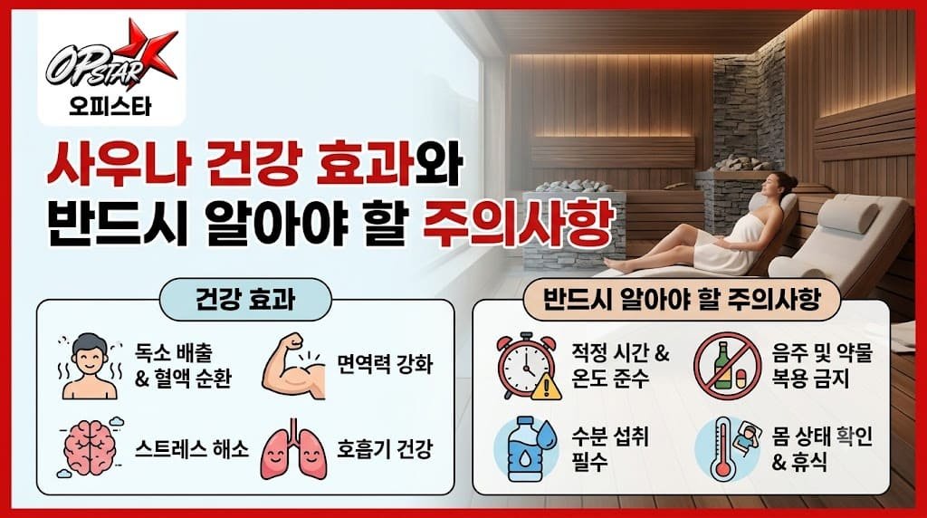 사우나 건강 효과와 반드시 알아야 할 주의사항